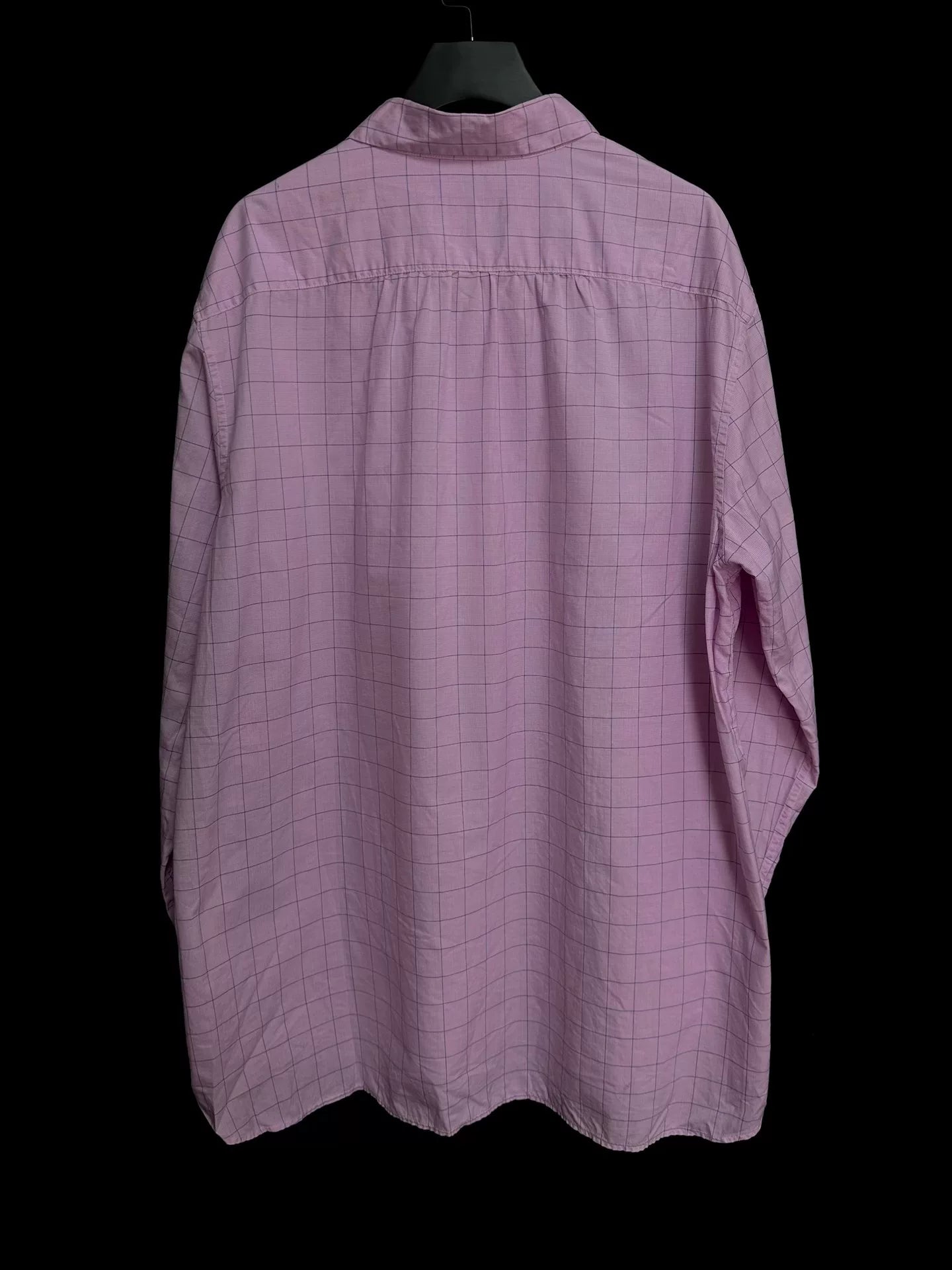 pink checkered long sleeve shirt