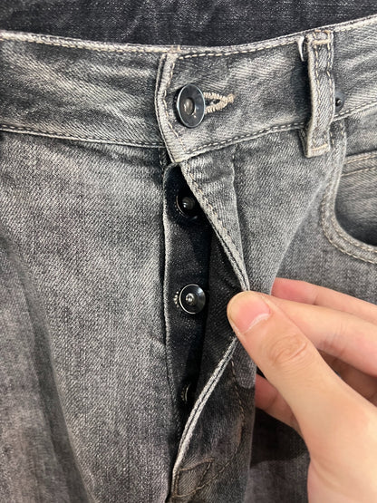 Rick Owens Drkshdw Washed Distressed Cropped Jeans 31