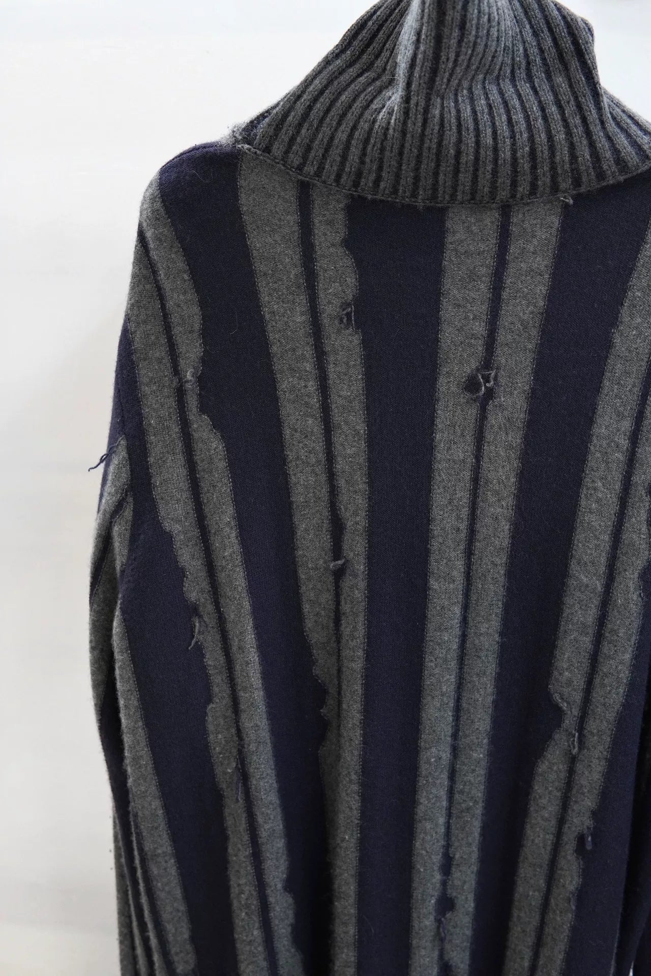 Ziggy Chen A/W 2016 Distressed Stripe Cashmere Sweater