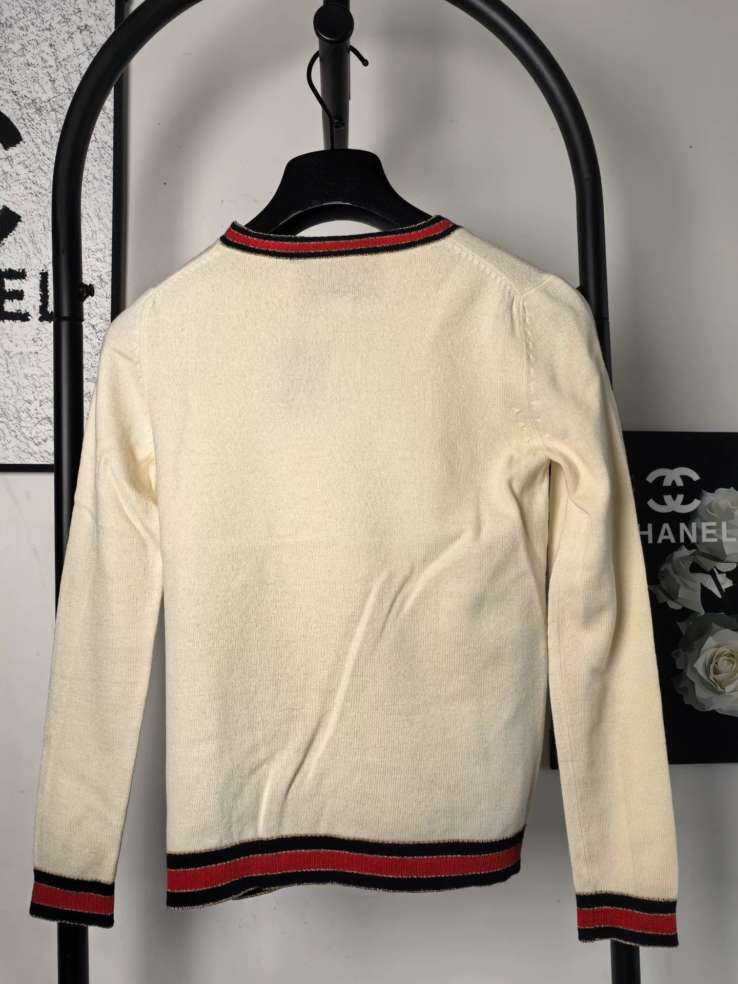 Gucci Wool Sweater with Red Green Stripes
