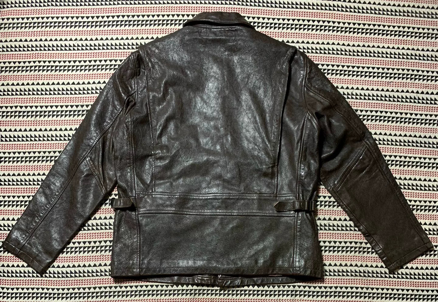 vintage black goat leather jacket by cockpit