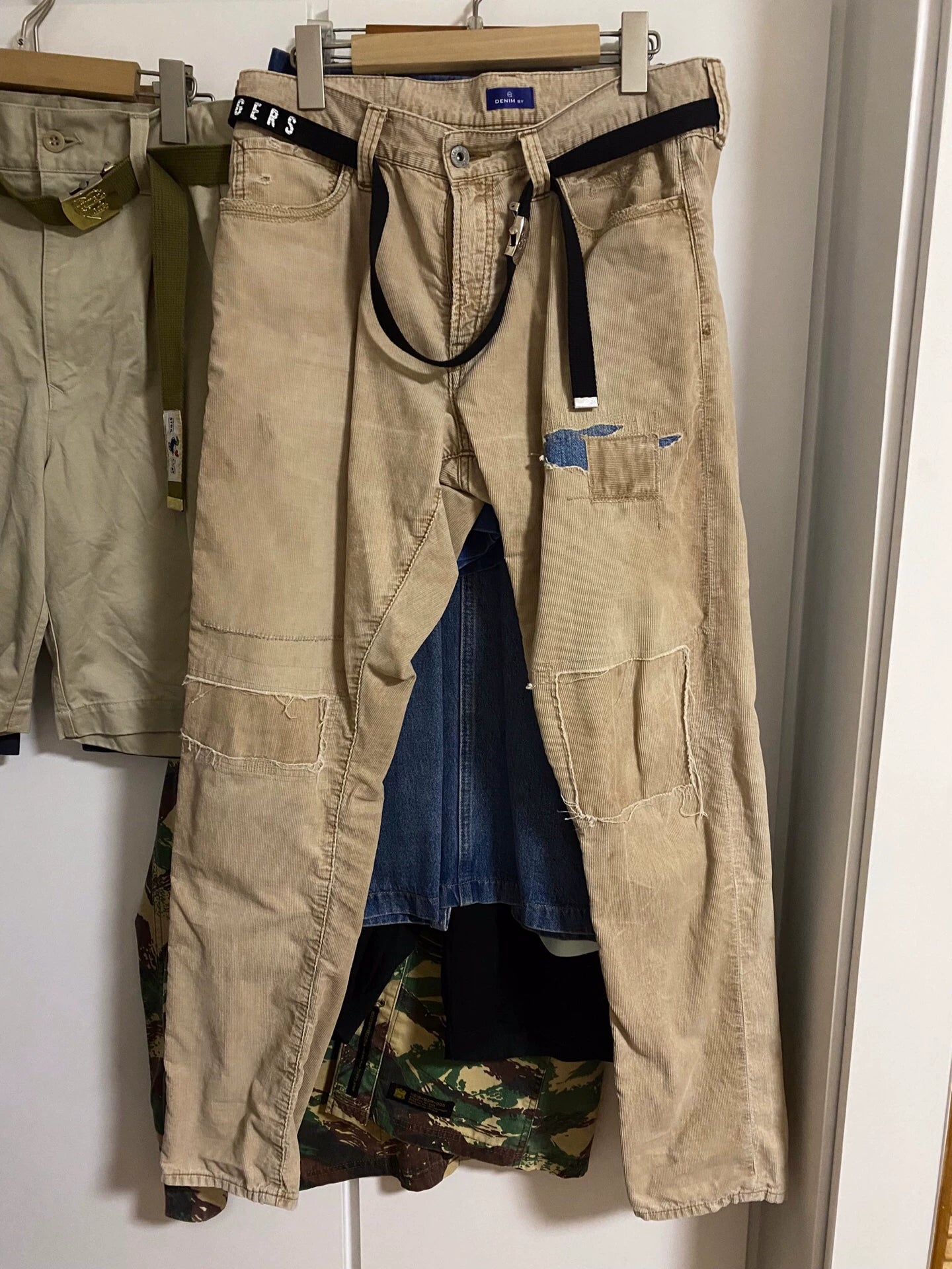 light khaki corduroy casual pants