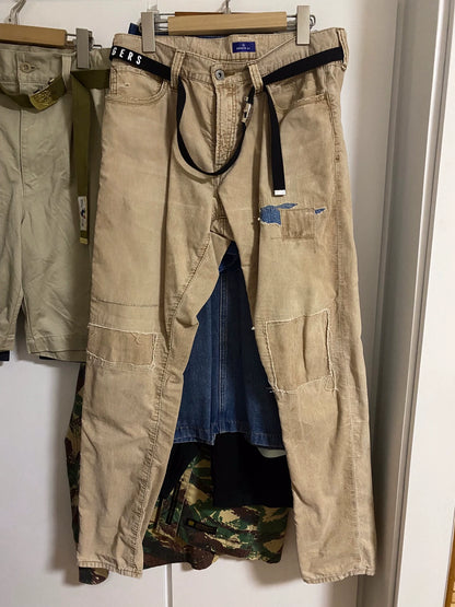 light khaki corduroy casual pants