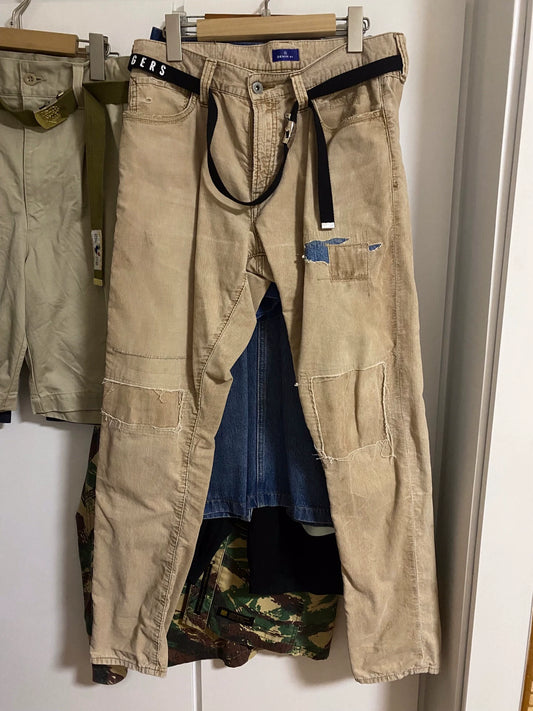 light khaki corduroy casual pants