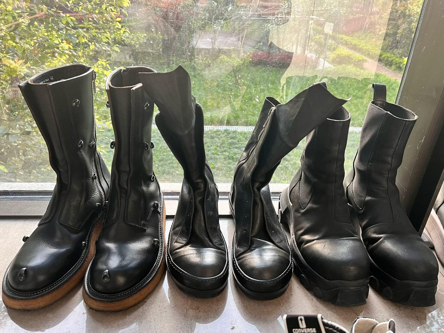 Rick Owens Black Socks Boots