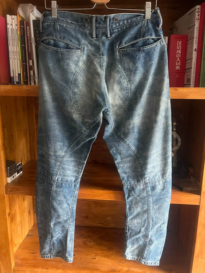 double rrl denim suspender pants