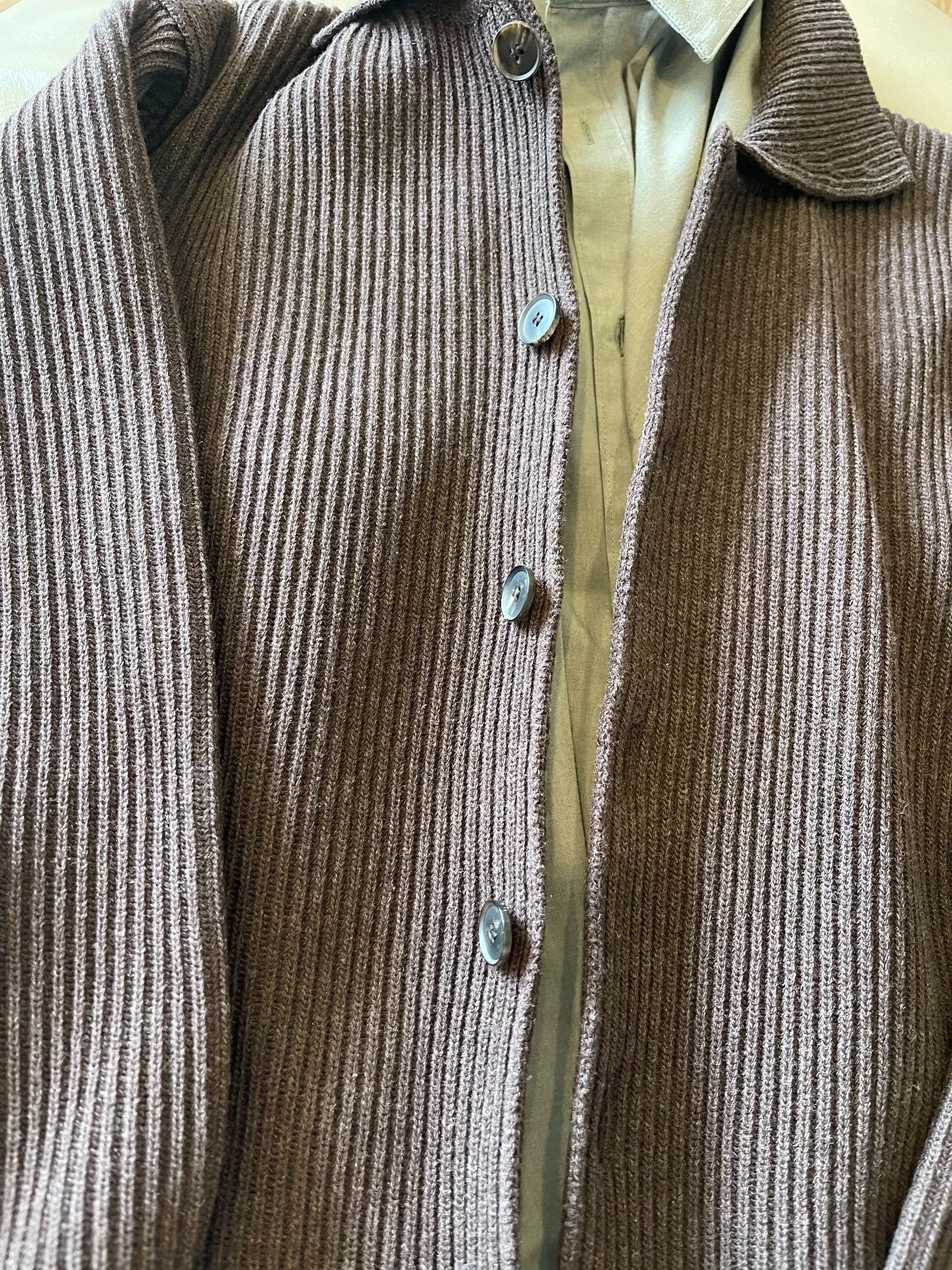 AURALEE Super Fine Wool Toggle Cardigan