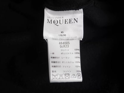 alexander mcqueen zip long hoodie black xs