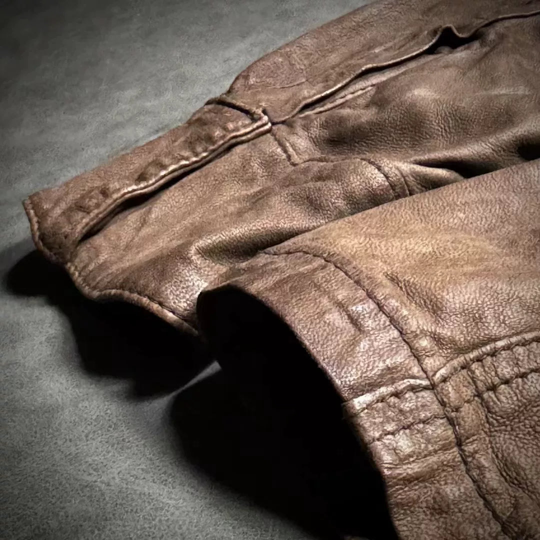 Giorgio Brato Men's Retro Leather Jacket