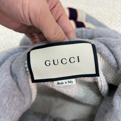 gucci striped logo hooded jacket size M