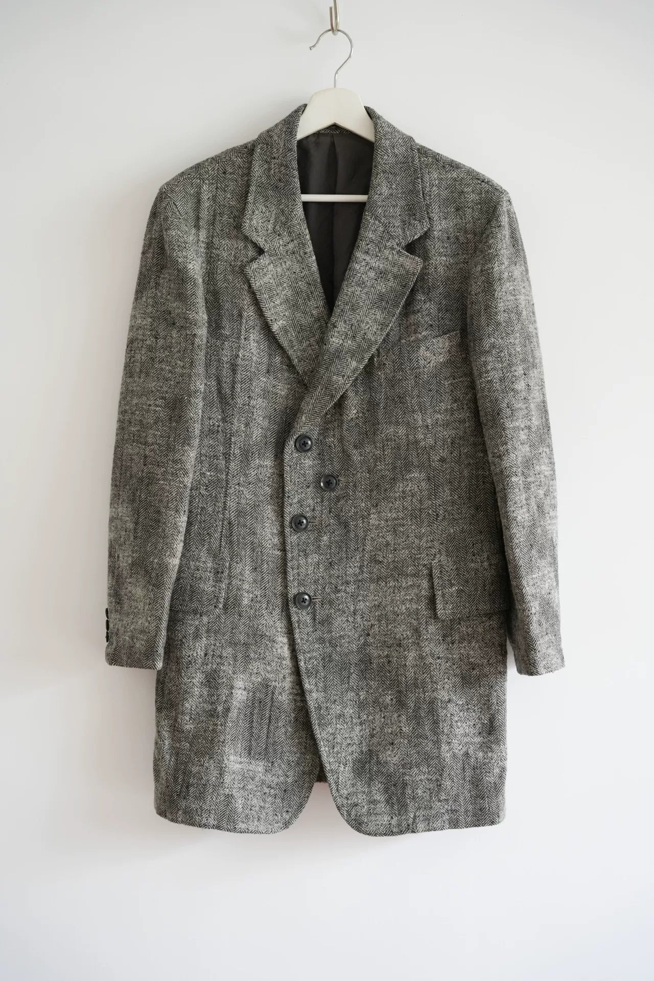 Yohji Yamamoto Fishbone Pattern Suit Jacket