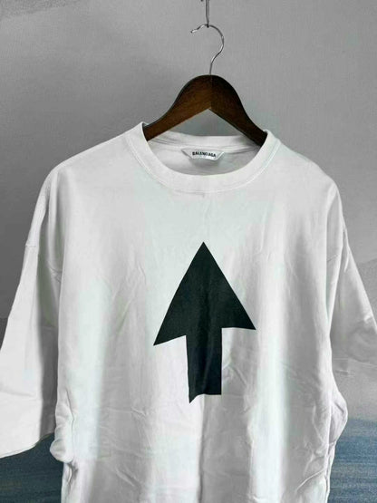 balenciaga white short sleeve wifi shirt