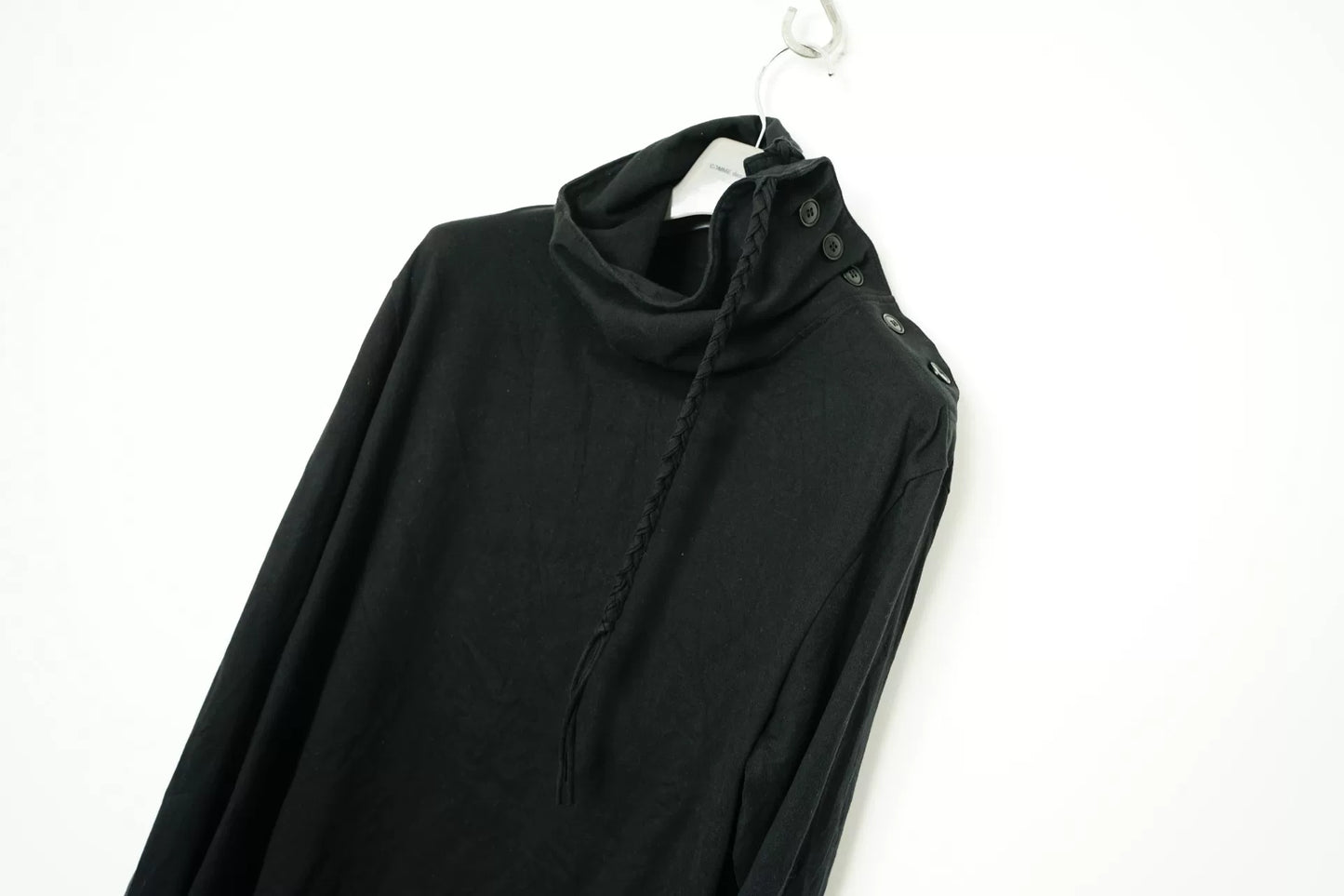 Yohji Yamamoto High Neck Tie Long Sleeve T-shirt