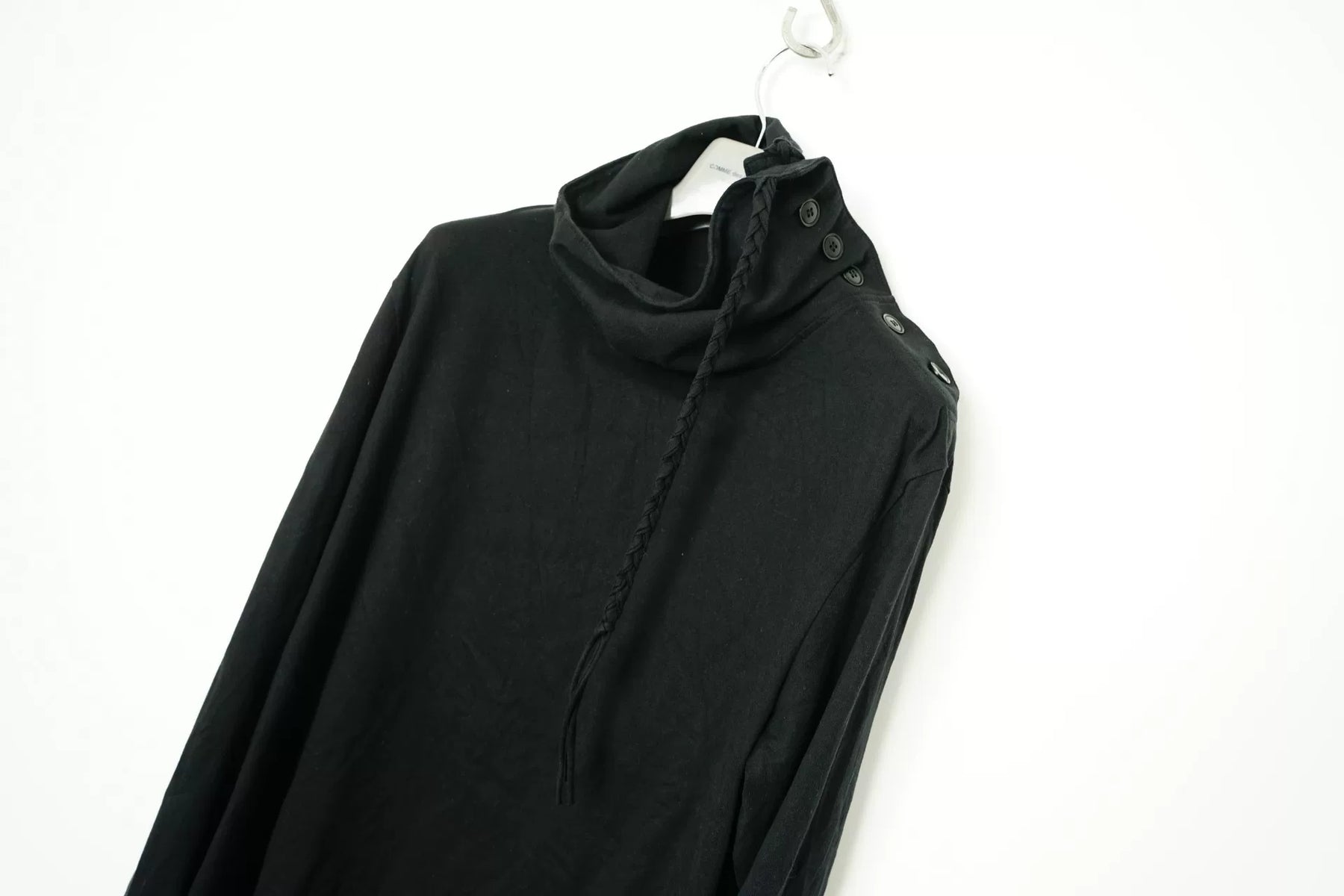 Yohji Yamamoto High Neck Tie Long Sleeve T-shirt