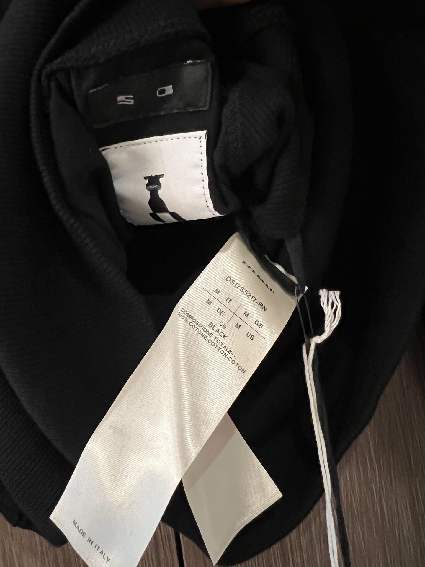 Rick Owens Long Sleeve Black T-shirt