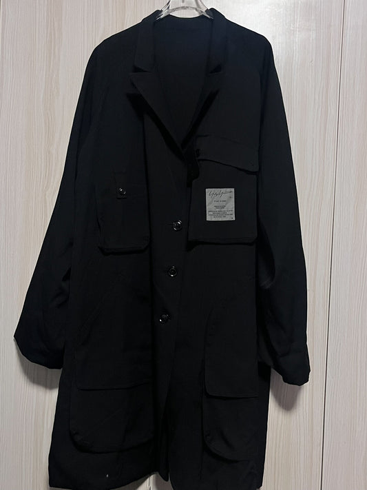 Yohji Yamamoto Black Double-Sided Coat