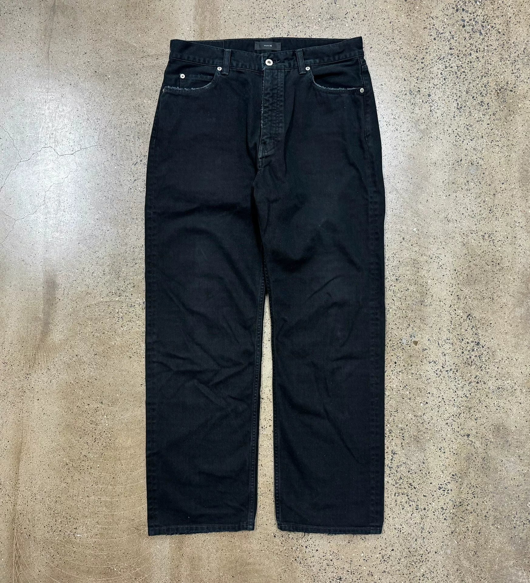 Vuja De Relaxed-Fit Black Denim Jeans