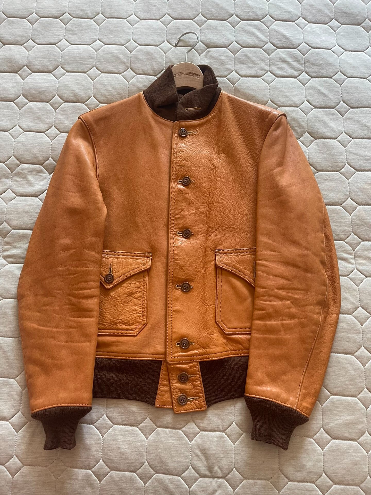 freewheelers a-1 waxed flight jacket