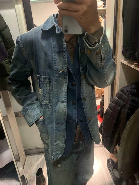 rrl classic engineer jacket size small