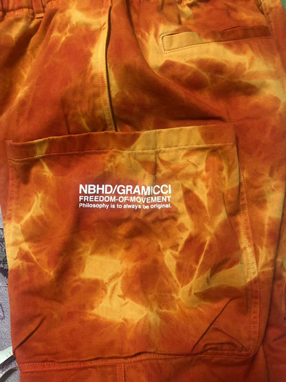 neighborhood x gramicci tie-dye shorts