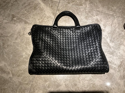 Bottega Veneta Black Laptop Briefcase