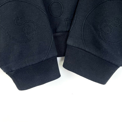 Louis Vuitton Latest Black Monogram Embroidered Sweater