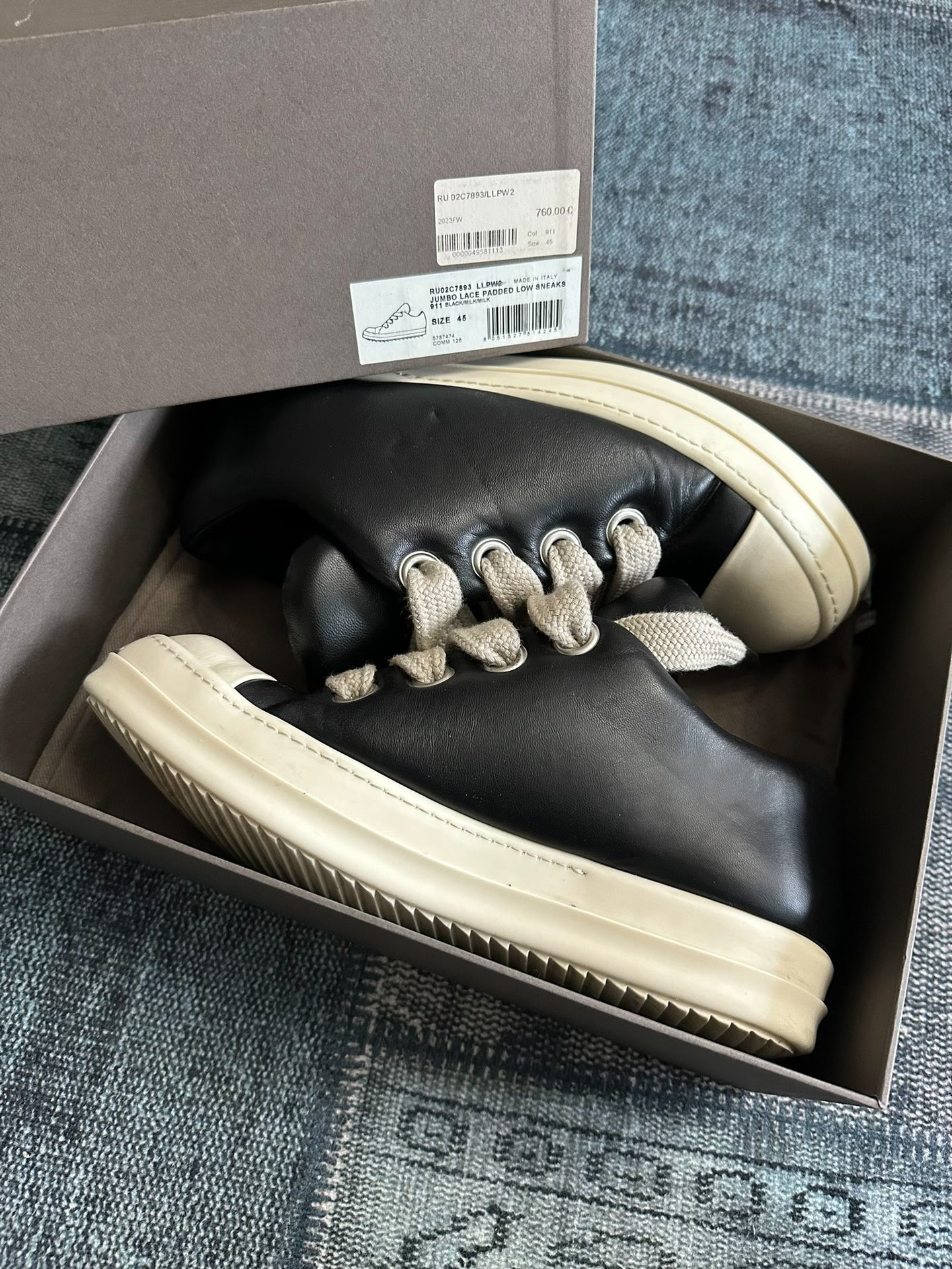 Rick Owens Black Low-Top Chunky Shoes