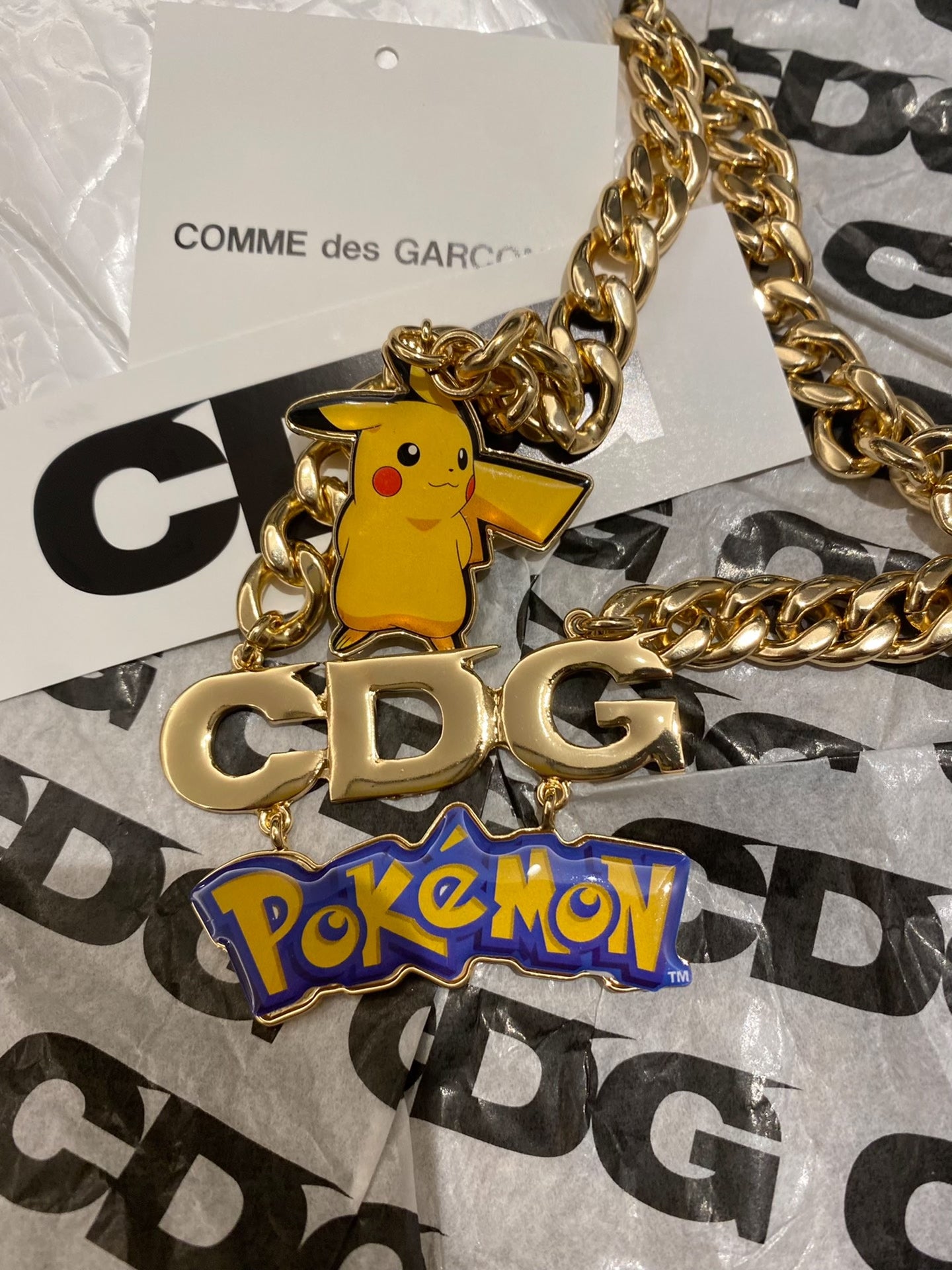 CDG x Pokemon Pikachu Necklace Limited