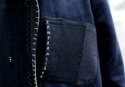 porter classic custom duffle coat navy