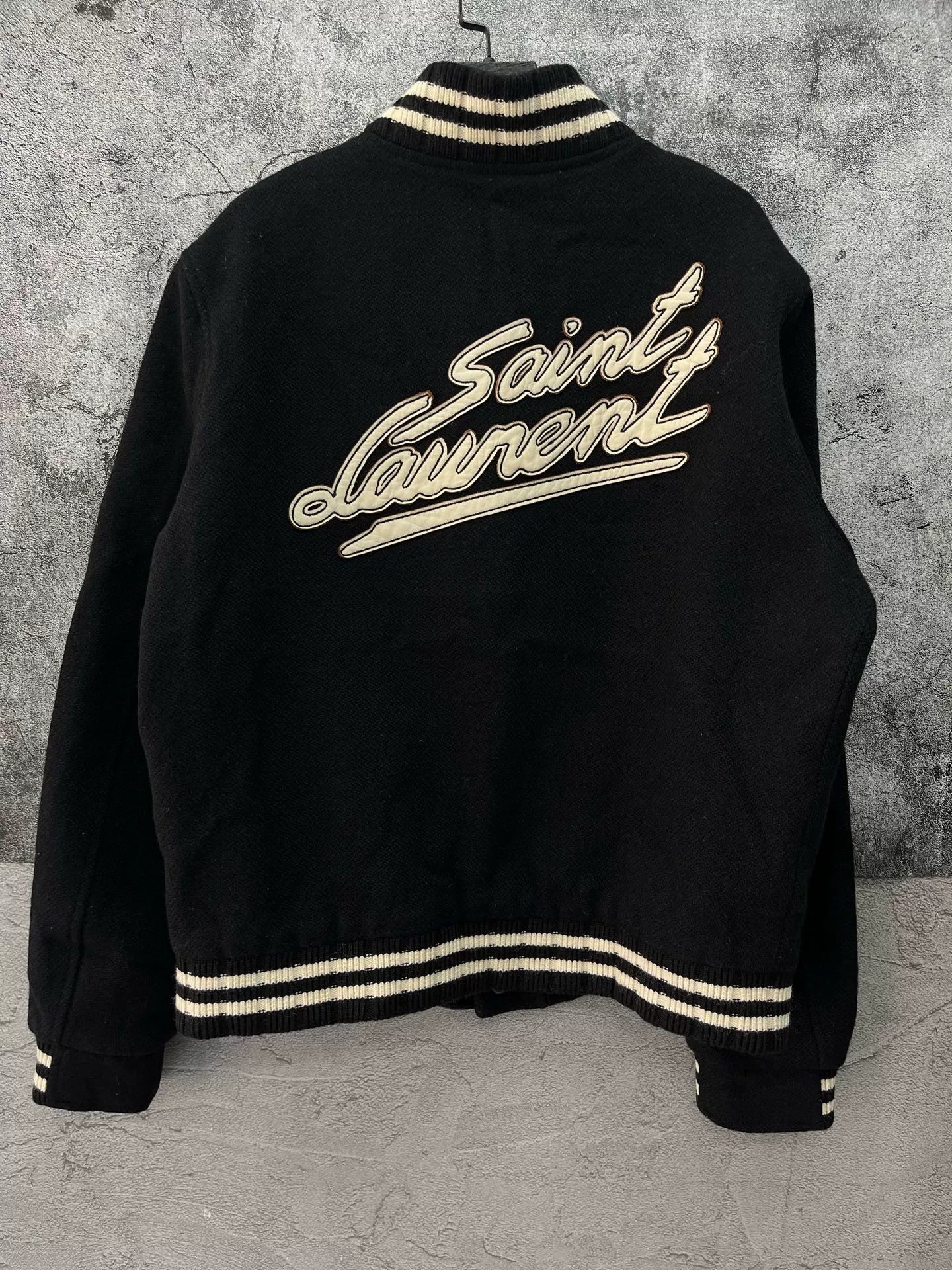 Saint Laurent Back Letter Embroidery Jacket