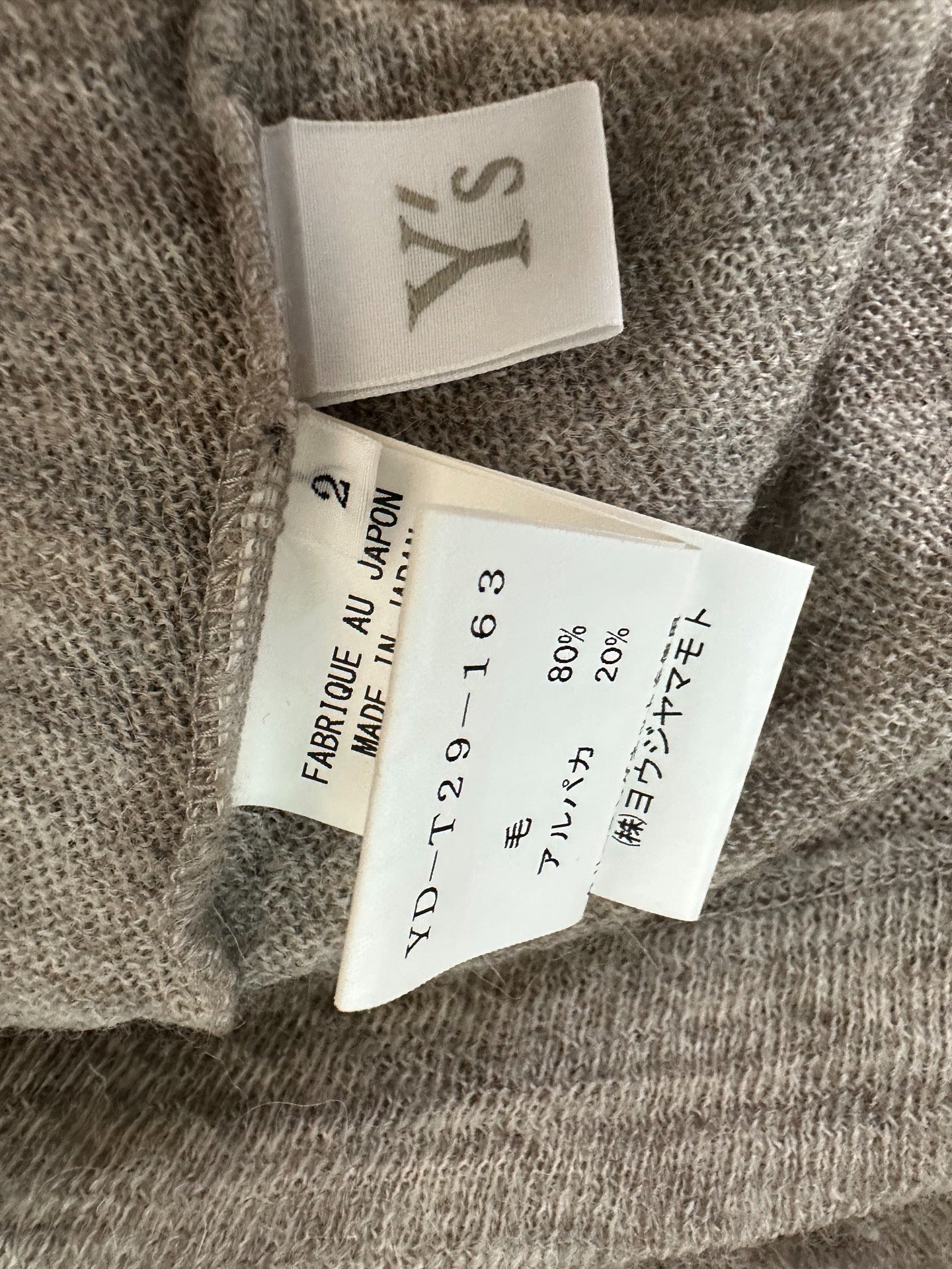 Yohji Yamamoto Detachable Scarf Knit Sweater