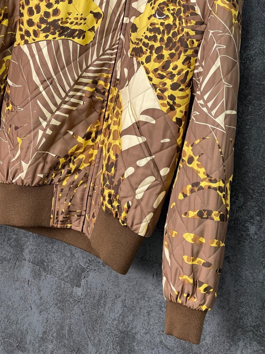 Saint Laurent Animal Print Quilted Jacket