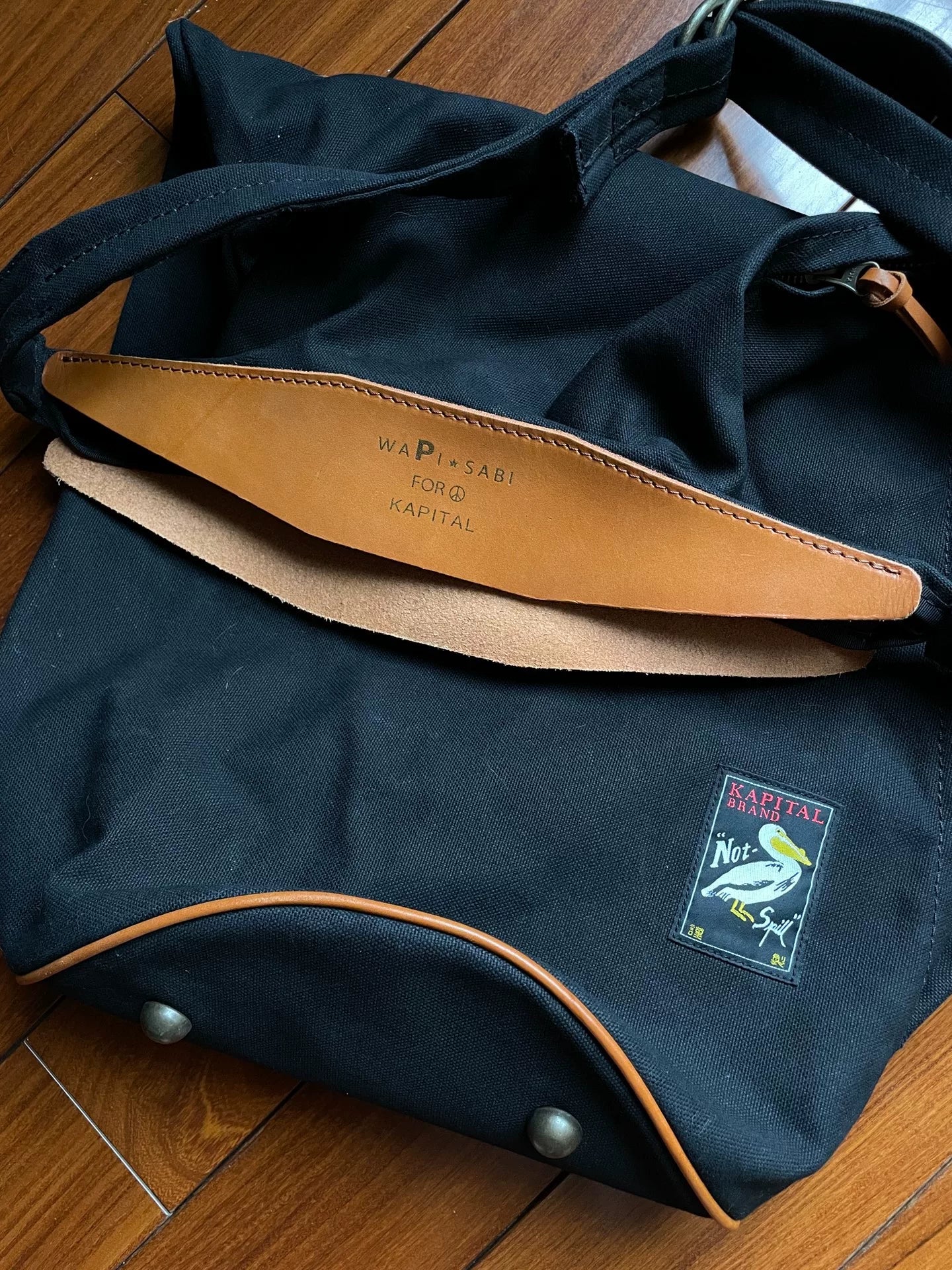 Kapital Wapi Sabi Canvas Leather Bucket Bag Special