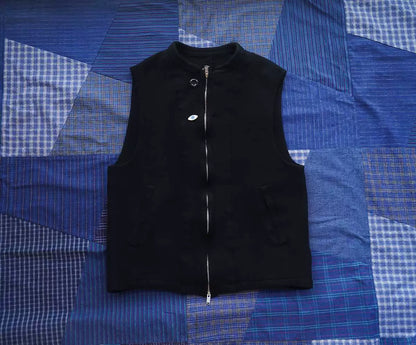 undercover felted wool stand-collar vest