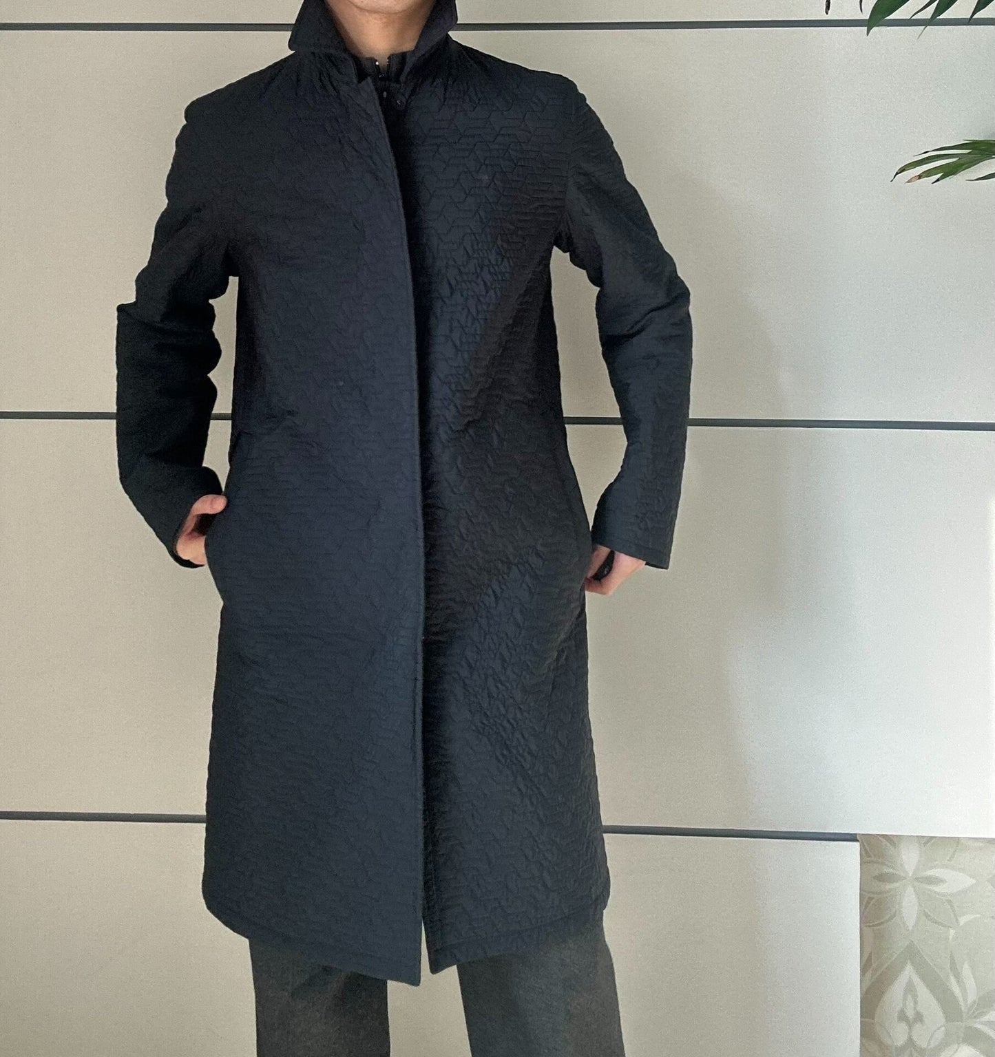 JIL SANDER RAF SIMONS Geometric Pattern Coat