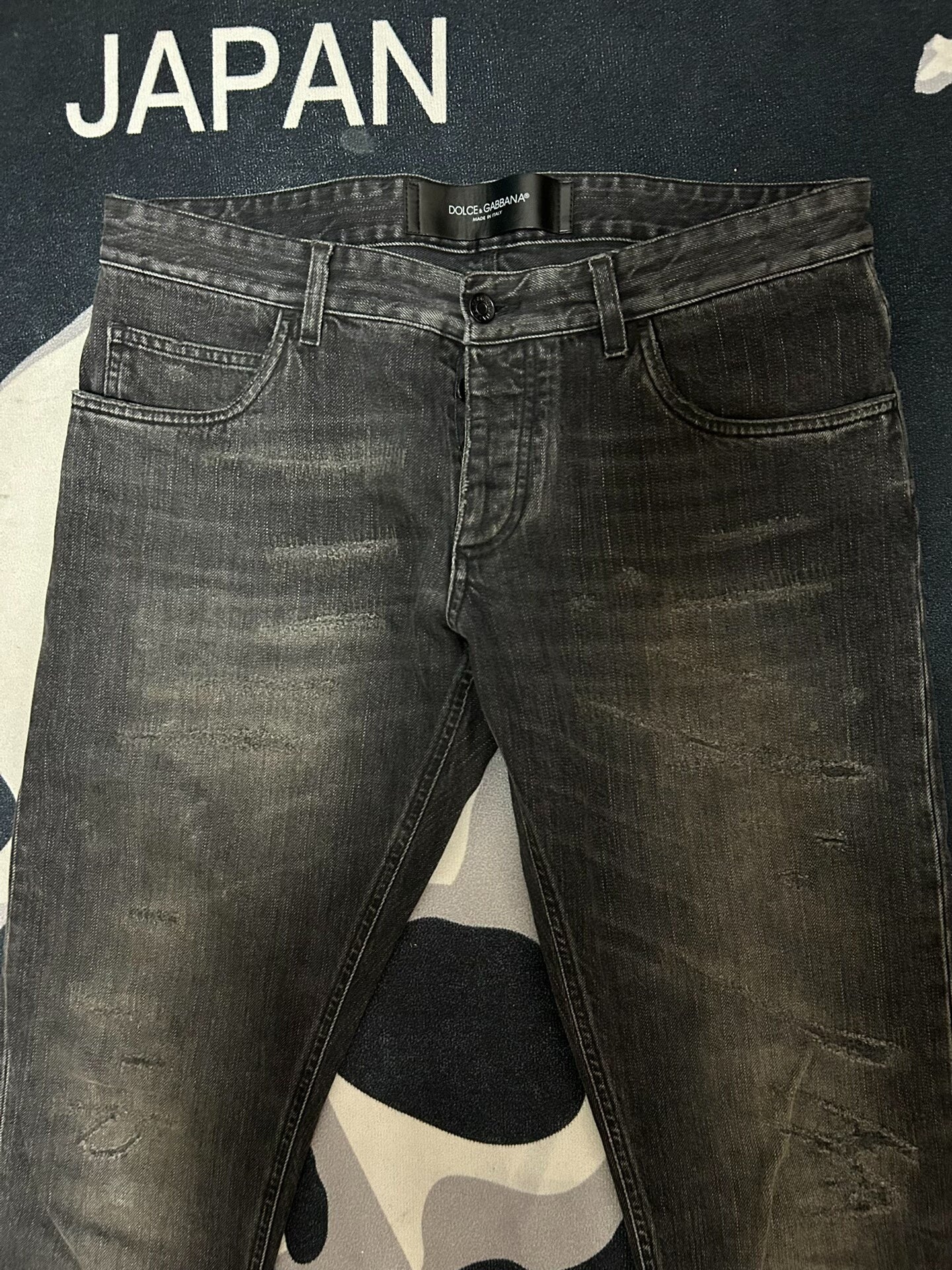 Dolce & Gabbana Distressed Gray Jeans