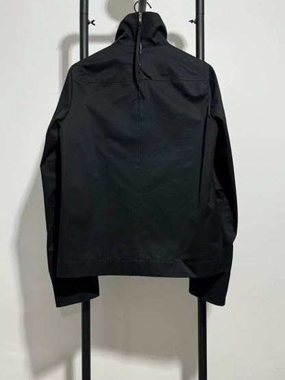 rick owens black jacket with gray panel