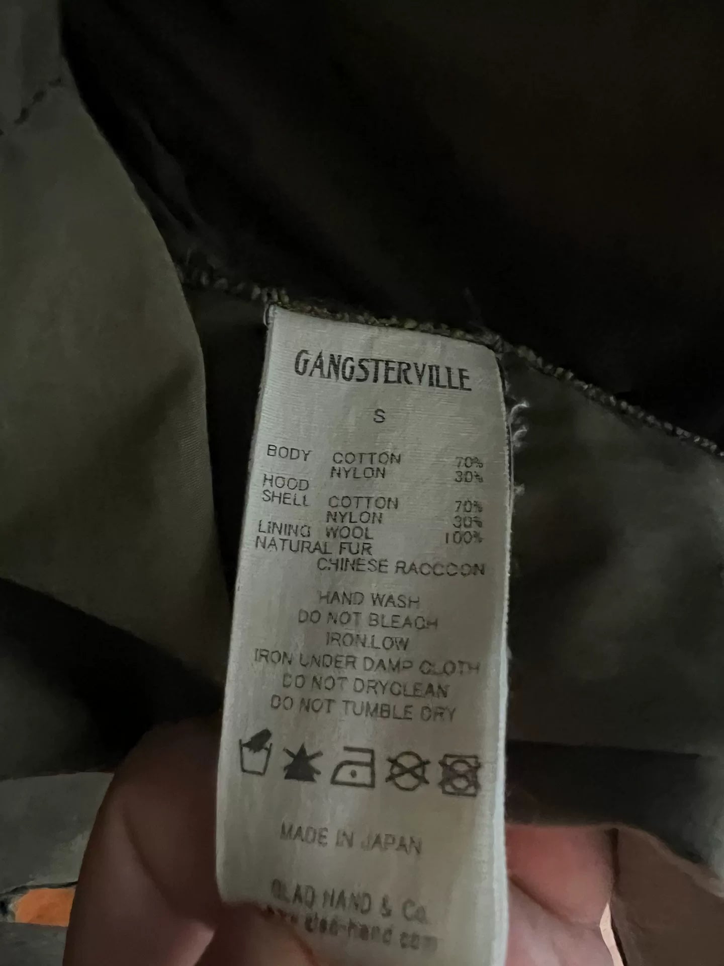 military-style hooded trench coat in olive green