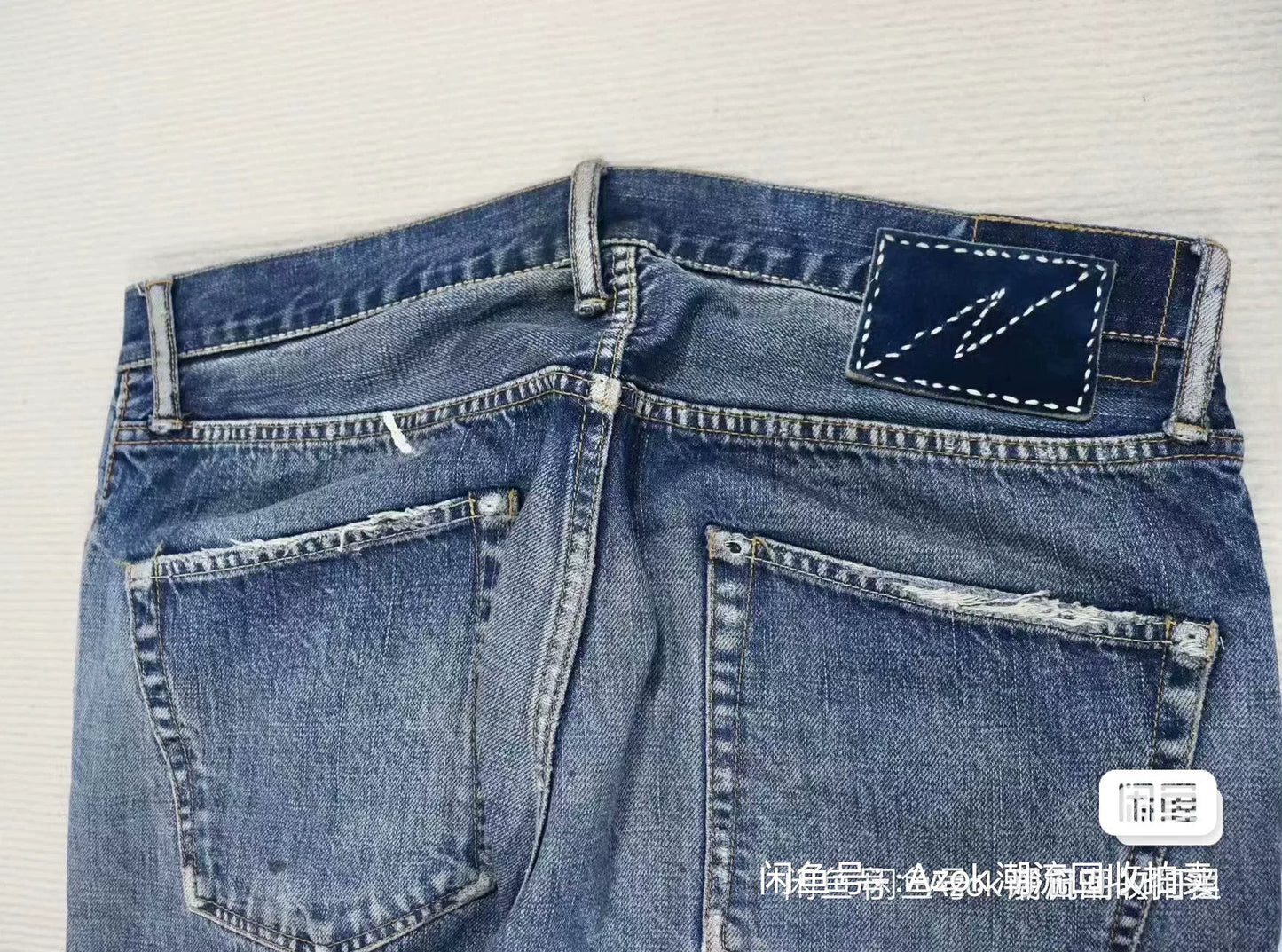 Visvim Dry4 Distressed Blue Denim