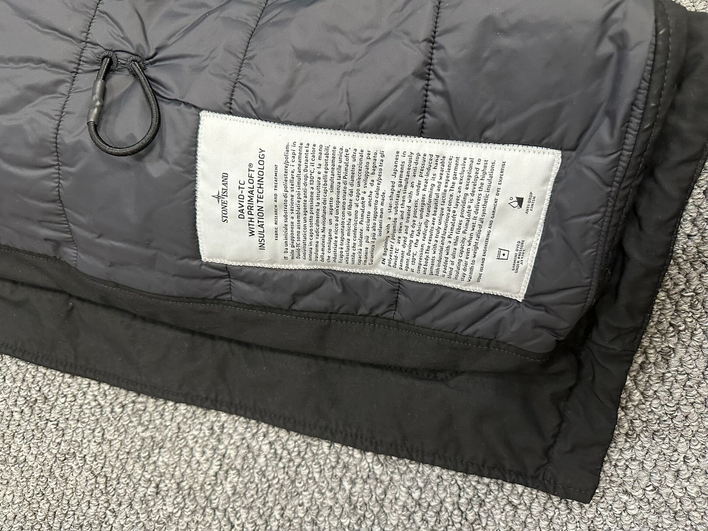 stone island black cotton jacket for men