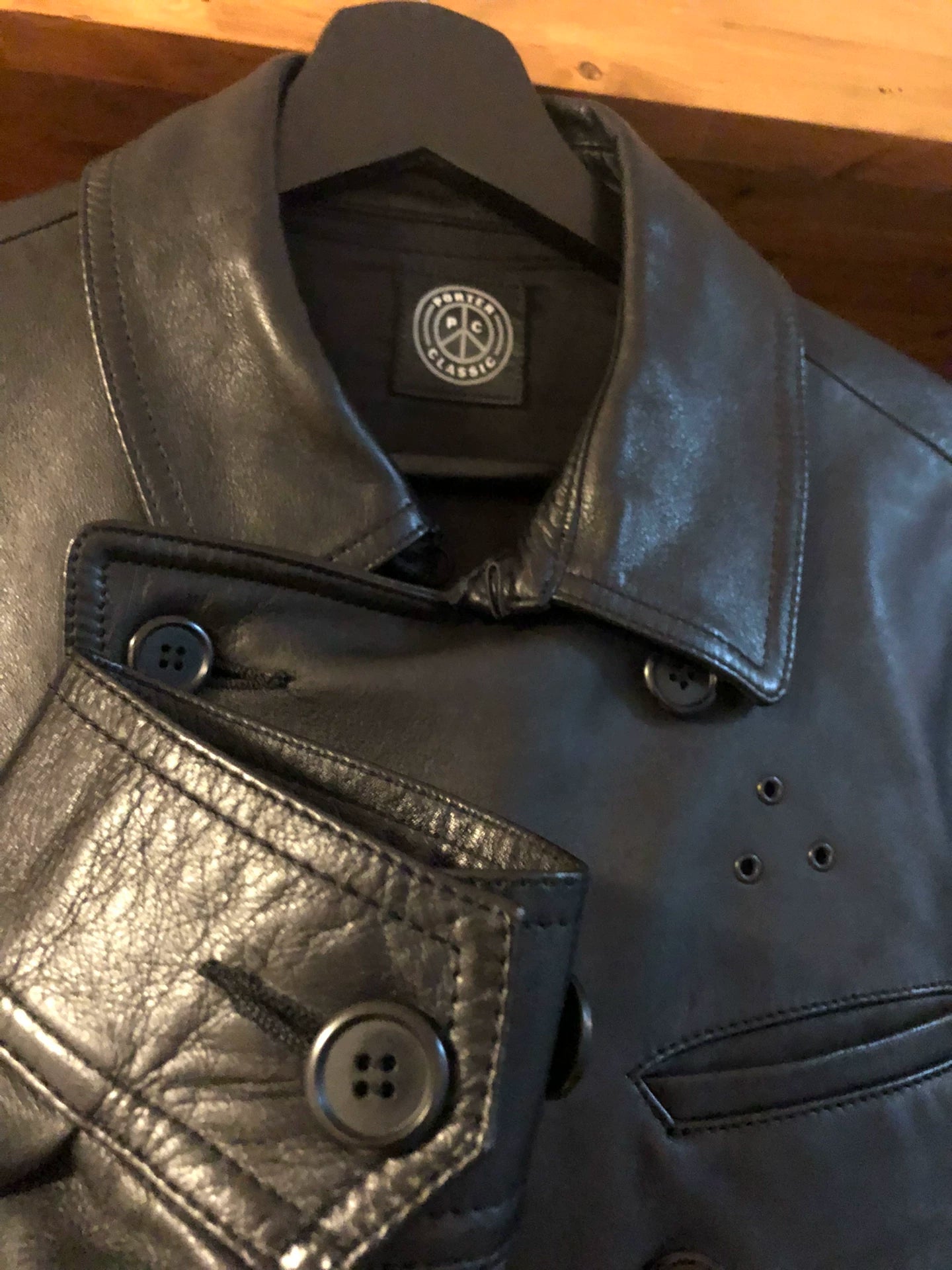 sheep leather double jacket by porter classic