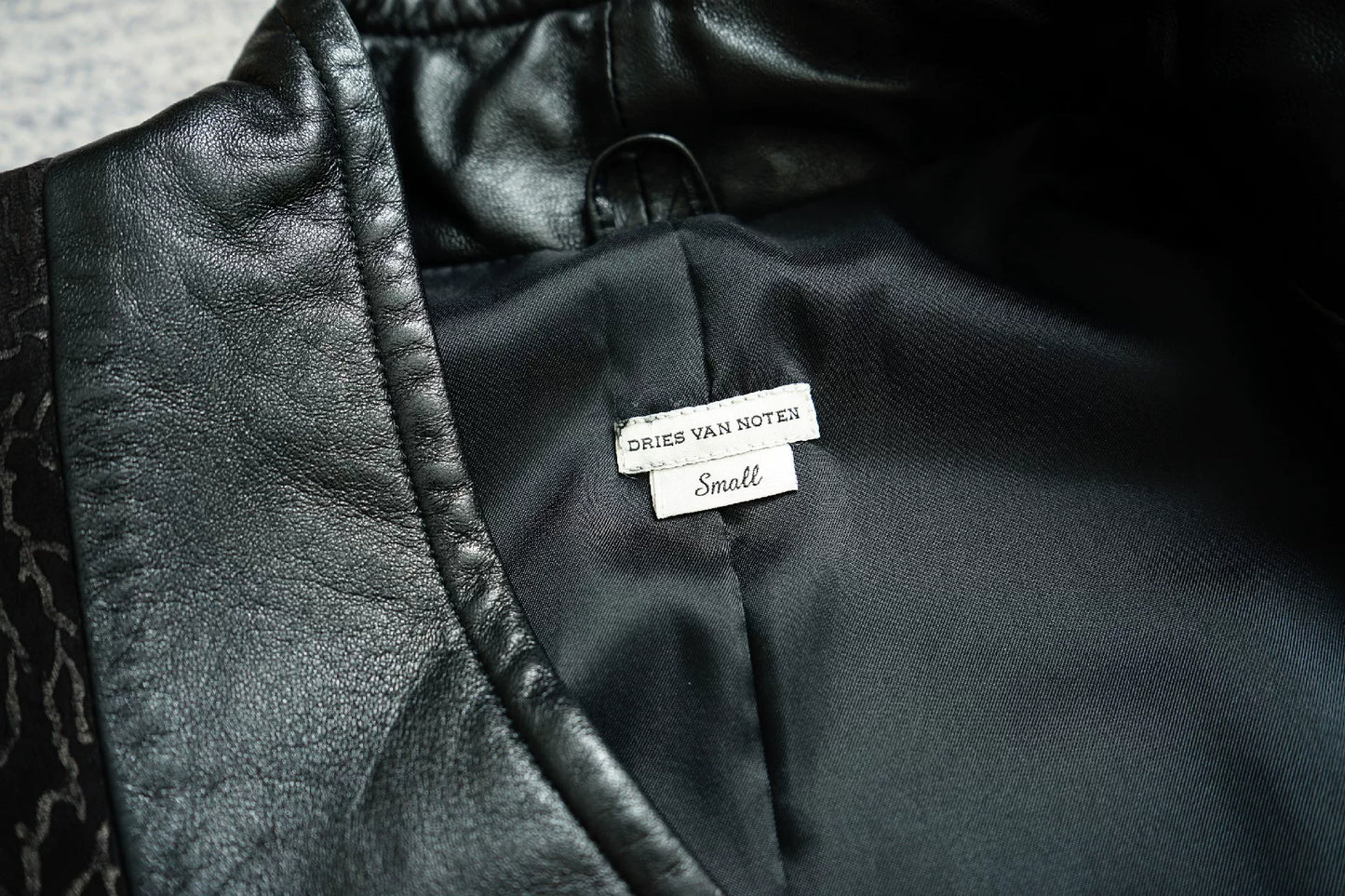 Dries Van Noten Leopard Patchwork Leather Jacket