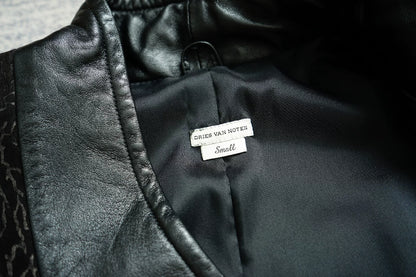 Dries Van Noten Leopard Patchwork Leather Jacket