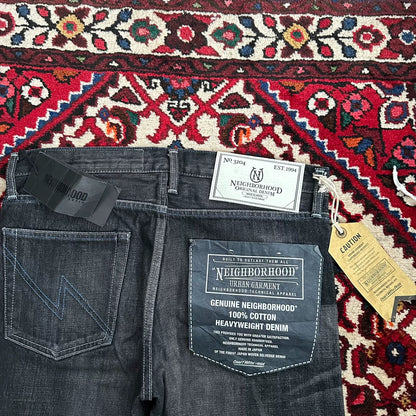 neighborhood black narrow denim pants