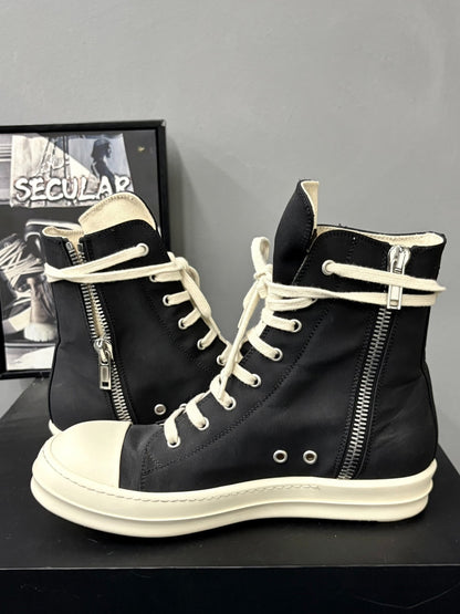 Rick Owens DRKSHDW High-Top Satin Sneakers