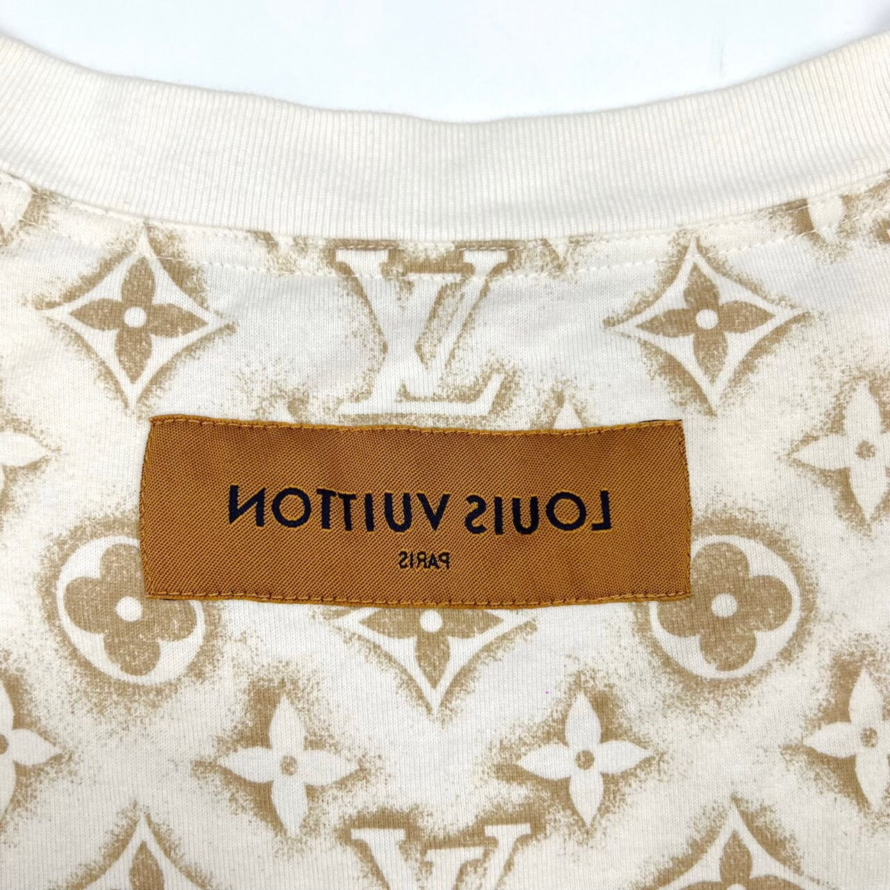 Louis Vuitton Beige Monogram Print T-shirt