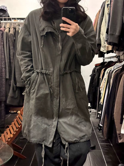 damir doma oversized trench coat in green
