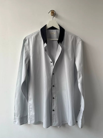 dries van noten black and gray shirt