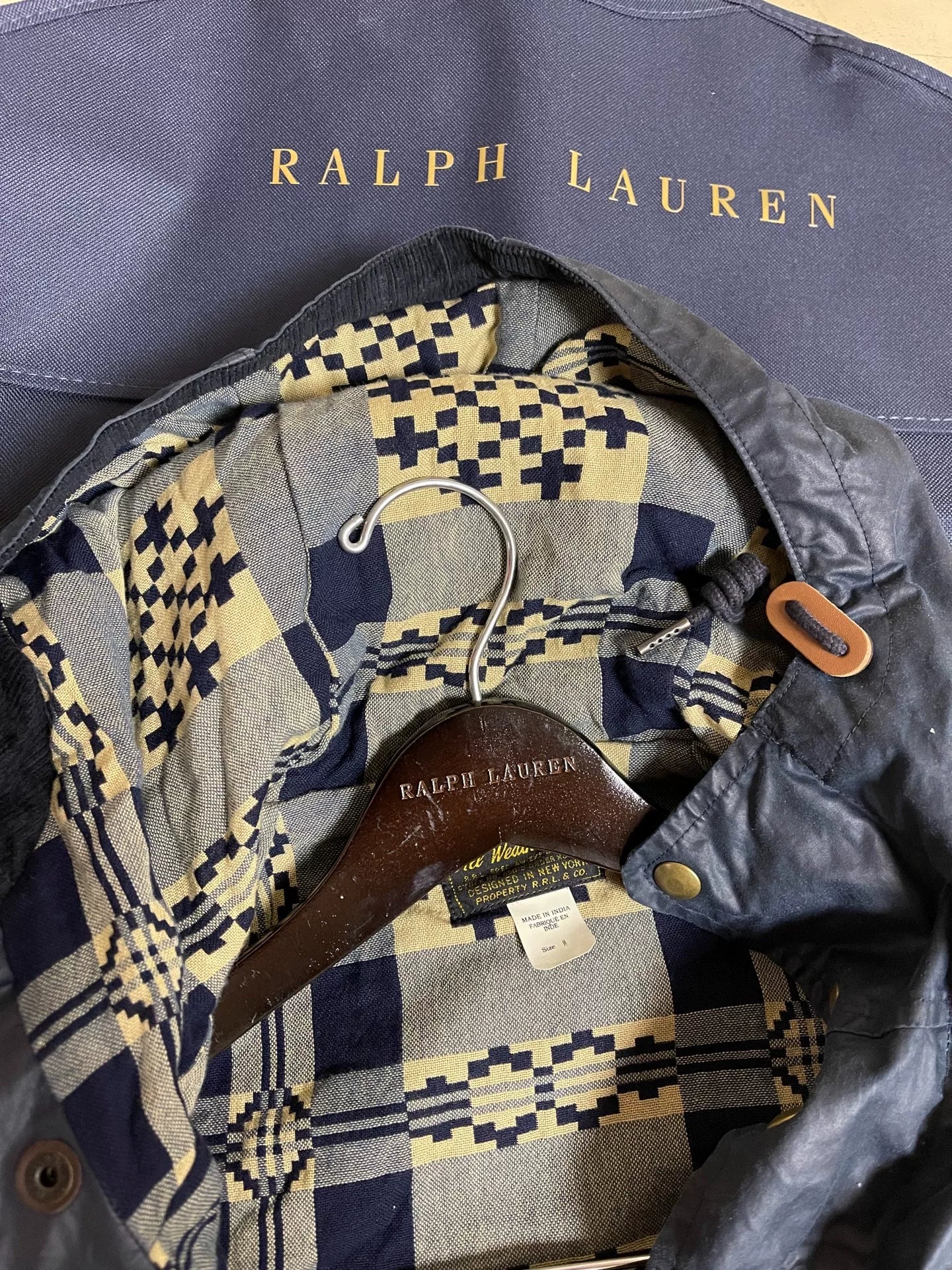 RRL  Vintage Waxed Hooded Jacket