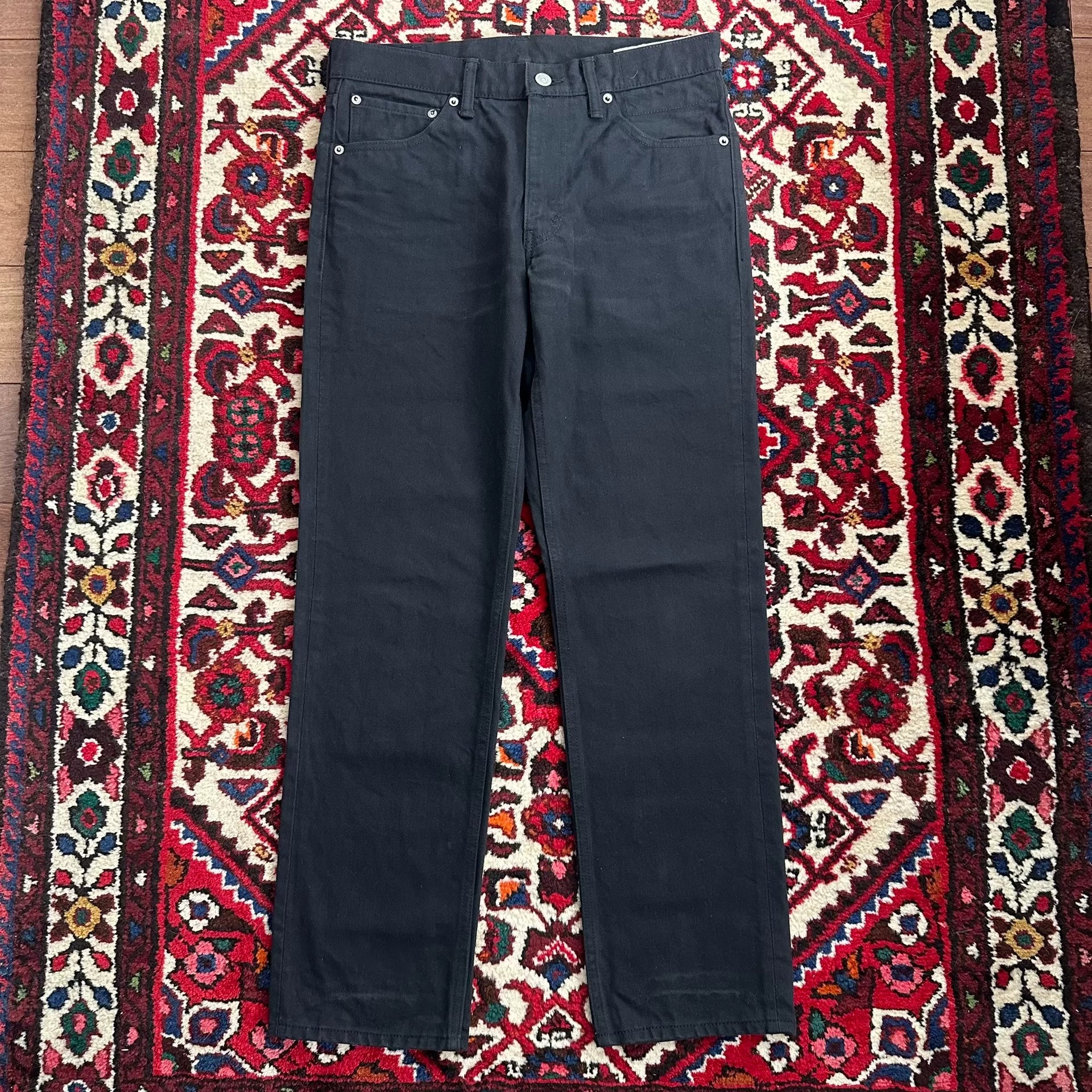 Visvim Black Wide-Leg Denim Pants